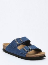 BACKSUN Klapki "Bali" w kolorze granatowym rozmiar: 39. Niebieskie klapki Backsun, bez wzorów, z otwartym noskiem, bez obcasa. Za 130.99 zł.