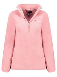 Geographical Norway Bluza polarowa "Tug" w kolorze jasnoróżowym rozmiar: S. Różowe bluzy Geographical Norway, s, bez wzorów, z materiału, bez kaptura. Za 66.16 zł.