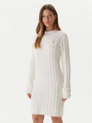 Guess Sukienka dzianinowa W5BK46 Z1192 Écru Regular Fit. Sukienki Guess, xs, z aplikacjami, z dzianiny, bez kołnierzyka, bez ramiączek. Za 619.99 zł.