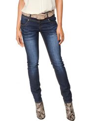 Heine Dżinsy - Slim fit - w kolorze niebieskim rozmiar: 42. Niebieskie jeansy Heine, bez wzorów. Za 165.99 zł.