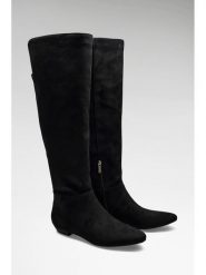 Guess Kozaki 185190 Czarny. Czarne kozaki Guess, bez obcasa, na słupku, bez zapięcia. Za 674.99 zł.