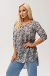 Asymetryczna tunika damska Luma z wydłużonym tyłem i dekoltem V PLUS SIZE XXL OVERSIZE WIOSNA LATO. Tuniki Moda Size Plus Iwanek, do pracy, na lato, plus size, bez wzorów, ze lnu, biznesowe, z asymetrycznym kołnierzem, plus size, bez ramiączek. Za 199.90 zł.