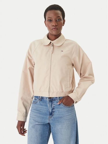 Tommy Jeans Kurtka przejściowa DW0DW20403 Beżowy Regular Fit. Brązowe kurtki Tommy Jeans, l, bez wzorów, z jeansu, bez kaptura. Za 353.99 zł.