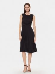 Nissa Sukienka koktajlowa RZ14841 Czarny Regular Fit. Czarne sukienki Nissa, bez wzorów, z syntetyku, wizytowe, bez kołnierzyka, bez ramiączek. Za 779.99 zł.