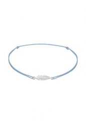 Elli Damska bransoletka na kostkę pióro boho niebieski nylon w srebrze 925 Sterling Silver Bransoletki na nogę 1 ct Damski. Niebieskie bransoletki Elli, srebrne. Za 143.99 zł.