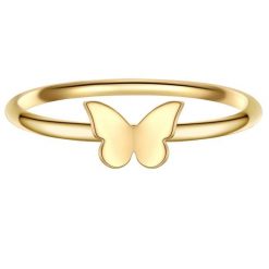 Glanzstücke München Pierscionek Motyl z Srebra Sterling w zlocie zóltym z Pierścionki 1 ct Damski. Żółte pierścionki Glanzstücke München, pozłacane. Za 169.99 zł.