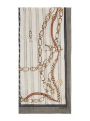 Guess Szal AW5351 VIS03 Szary. Szare rękawiczki Guess, z aplikacjami, z materiału. Za 199.99 zł.