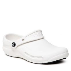 Klapki Crocs. Białe klapki Crocs, bez wzorów, bez obcasa. Za 139.99 zł.
