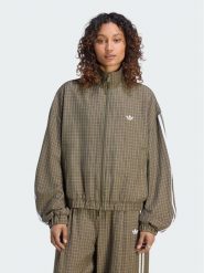Adidas Bluza Checks LE8306 Khaki Regular Fit. Brązowe bluzy sportowe Adidas, l, bez wzorów, z wiskozy, bez kaptura. Za 369.99 zł.