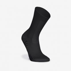 Skarpety piłkarskie podwyższone Kipsta Viralto II MiD antypoślizgowe. Czarne skarpety KIPSTA, bez wzorów, z dzianiny. Za 39.99 zł.