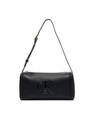 Calvin Klein Torebka Bold Ck Slouchy Shoulder Bag LV04F3894G Czarny. Czarne torebki klasyczne Calvin Klein, bez wzorów, ze skóry, bez dodatków. Za 369.99 zł.