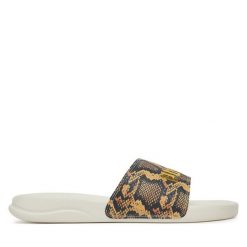 Klapki Puma. Brązowe klapki Puma, bez wzorów, bez obcasa. Za 109.99 zł.