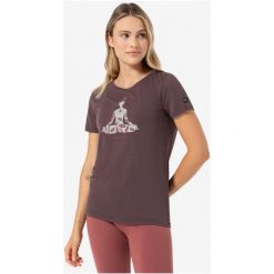 Koszulka z krótkim rękawem damska SUPER.NATURAL W Larissa Tee. Brązowe koszulki sportowe super.natural, bez wzorów, bez ramiączek. Za 249.99 zł.