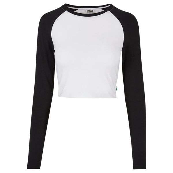 Damska Koszulka Z Długim Rękawem Retro Organic Crop T-shirt. Białe t-shirty Urban Classics, xl, bez wzorów, bez kołnierzyka, bez ramiączek. Za 84.99 zł.