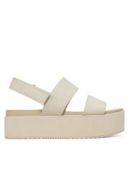 Calvin Klein Jeans Sandały Flatform Sandal Sling In YW0YW01788 Écru. Sandały Calvin Klein Jeans, bez wzorów, z jeansu, bez obcasa, na koturnie, bez zapięcia. Za 239.99 zł.