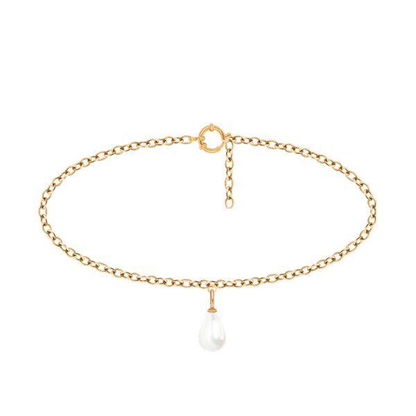 Bransoletka na kostkę z zawieszką Pearls. Bransoletki Lilou, pozłacane. Za 144.00 zł.