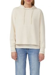 S.Oliver Bluza w kolorze kremowym rozmiar: 40. Brązowe bluzy S.Oliver, s, bez wzorów, z kapturem. Za 179.95 zł.