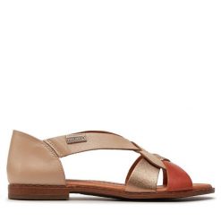 Sandały Pikolinos. Brązowe sandały Pikolinos, bez wzorów, bez obcasa, na płaskiej podeszwie, bez zapięcia. Za 339.99 zł.