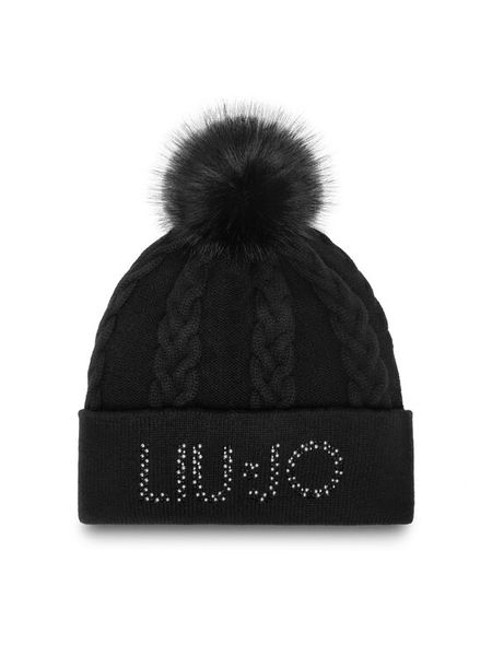 Liu Jo Czapka 2F5058 M0300 Czarny. Czarne czapki Liu Jo, bez wzorów, z wełny. Za 179.99 zł.