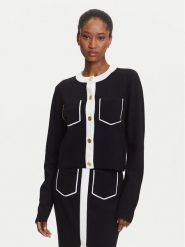 KARL LAGERFELD Kardigan A3W18029 Czarny Regular Fit. Czarne kardigany KARL LAGERFELD, xs, bez wzorów, z wiskozy. Za 1,099.00 zł.