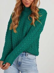 Milan Kiss Sweter w kolorze zielonym rozmiar: S. Zielone swetry Milan Kiss, s, bez wzorów, bez ramiączek. Za 130.99 zł.