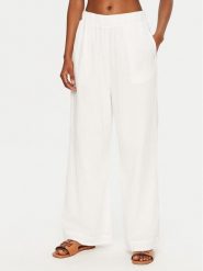 Seafolly Spodnie materiałowe Beachedit 55430-PA Biały Regular Fit. Białe spodnie materiałowe Seafolly, xs, bez wzorów, z bawełny. Za 369.99 zł.
