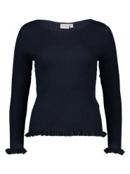 Vila Koszulka w kolorze czarnym rozmiar: L. Czarne bluzki Vila, l, bez wzorów, prążkowane, bez kołnierzyka, bez ramiączek. Za 91.99 zł.