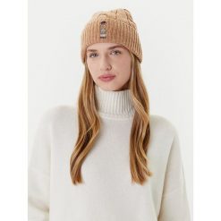 Czapka Polo Ralph Lauren. Brązowe czapki Polo Ralph Lauren, bez wzorów. Za 399.99 zł.