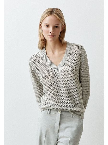 More & More Sweter w kolorze szarym rozmiar: 40. Szare swetry More & More, bez wzorów, bez ramiączek. Za 119.95 zł.