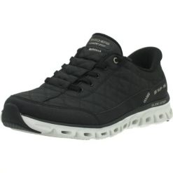 Buty SKECHERS 104556S GLIDE STEP AT EASE Czarny. Czarne trekkingi Skechers, z materiału, trekkingowe. Za 338.99 zł.