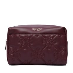 Kosmetyczka Nine West. Czerwone kufry i kosmetyczki Nine West, bez wzorów, bez dodatków. Za 79.99 zł.