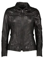 HIS Skórzana kurtka w kolorze czarnym rozmiar: 42. Czarne kurtki HIS, bez wzorów, ze skóry, bez kaptura. Za 478.99 zł.