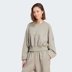 Bluza Soft Lux Loose. Szare bluzy Adidas, xs, bez wzorów, bez kaptura. Za 279.00 zł.