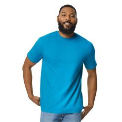 Koszulka Unisex Dla Dorosłych Softstyle Midweight. Niebieskie bluzki GILDAN, l, bez wzorów, sportowe, bez kołnierzyka, bez ramiączek. Za 44.99 zł.