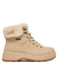 Skechers Botki Park City 168087/NAT Beżowy. Brązowe botki Skechers, bez wzorów, ze skóry, bez obcasa, na płaskiej podeszwie, bez zapięcia. Za 399.99 zł.