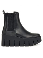 United Nude Botki Grip Chelsea Lo IV 109580116 Czarny. Czarne botki United Nude, bez wzorów, ze skóry, bez obcasa, na koturnie, bez zapięcia. Za 1,549.00 zł.