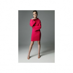 Sukienka Ellen the Tube - fuksjowa. Czerwone sukienki Madnezz, s, z aplikacjami, z bawełny, eleganckie, bez kołnierzyka, bez ramiączek. Za 239.00 zł.