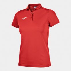 Koszulka polo do tenisa damska Joma Hobby. Czerwone koszulki polo Joma, xl, bez wzorów, bez kołnierzyka, bez ramiączek. W wyprzedaży za 107.80 zł.