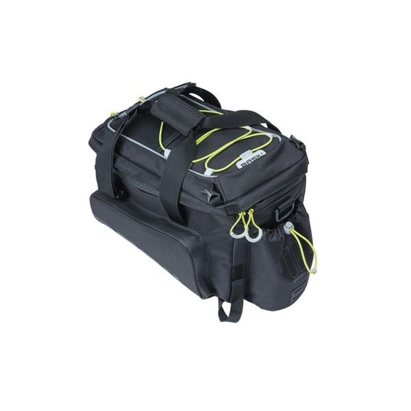Torba na bagaż Miles XL Pro, czarno-limonkowa. Czarne torby na ramię BASIL, bez wzorów, z materiału, sportowe, na ramię, bez dodatków. Za 472.49 zł.