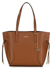 Mia Tomazzi Skórzana torebka w kolorze jasnobrązowym - 30 x 32 x 11,5 cm rozmiar: onesize. Brązowe torby na ramię Mia Tomazzi, bez wzorów, z materiału, na ramię, bez dodatków. Za 461.21 zł.