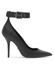 Nine West Szpilki SJ1487-2 Czarny. Czarne szpilki Nine West, bez wzorów, ze skóry, bez obcasa, na szpilce, bez zapięcia. Za 175.99 zł.