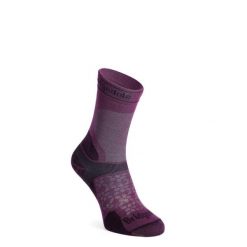 Skarpety biegowe damskie Bridgedale Trail Run Ultralight Zero Merino Sport Boot. Fioletowe skarpety Bridgedale, bez wzorów. Za 93.49 zł.