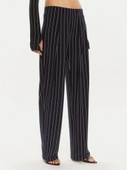 NORMA KAMALI Spodnie materiałowe KK1247PLC32642 Granatowy Relaxed Fit. Niebieskie spodnie materiałowe Norma Kamali, s, bez wzorów, z materiału. Za 589.99 zł.