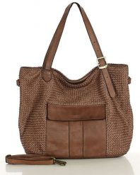 Shopperka skórzana MARCO MAZZINI brązowa v250c. Brązowe shopper bez wzorów, ze skóry, duże, bez dodatków. Za 626.05 zł.