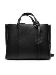 Pinko Torebka Carrie Shopper Classic PE 24 PLTT 102833 A1LF Czarny. Czarne shopper Pinko, bez wzorów, ze skóry, bez dodatków. Za 799.99 zł.