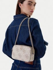 Guess Torebka Noelle II HWSO96 72140 Beżowy. Brązowe listonoszki Guess, z aplikacjami, ze skóry, bez dodatków. Za 549.99 zł.