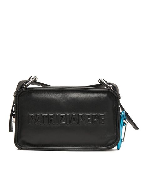 Patrizia Pepe Torebka 2B0153/L113-K103 Czarny. Czarne listonoszki Patrizia Pepe, bez wzorów, ze skóry, bez dodatków. Za 1,159.00 zł.