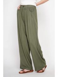 Le Jardin du Lin Spodnie w kolorze khaki rozmiar: 42. Brązowe spodnie materiałowe Le jardin du lin, bez wzorów, z materiału, z podwyższonym stanem. Za 108.99 zł.