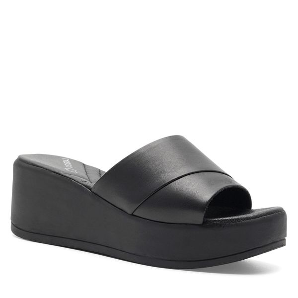 Klapki Lasocki. Czarne klapki Lasocki, bez wzorów, bez obcasa. Za 109.99 zł.