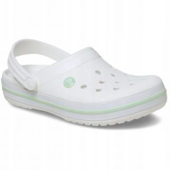 Chodaki Klapki Unisex Crocband 11016 Clog 42-43. Białe klapki Crocs, bez wzorów, z materiału, bez obcasa. Za 289.99 zł.